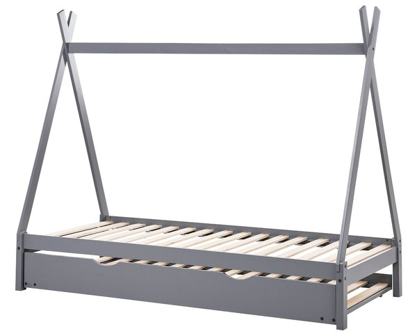 Kihúzható gyerekágy Fenyő TALMONTIERS 90 x 200 cm Szürke