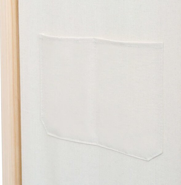 Krémszínű 4-paneles szövetparaván 160 x 170 x 4 cm