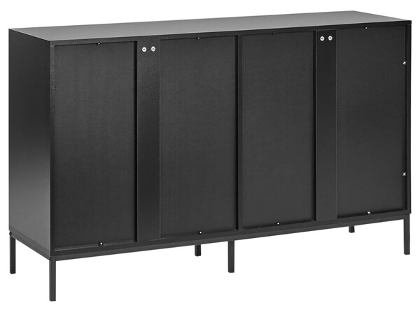 Vitrin LANGFORD 137 cm Fekete
