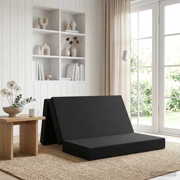 VidaXL Összecsukható kanapéágy 120 x 67 x 45 cm Fekete