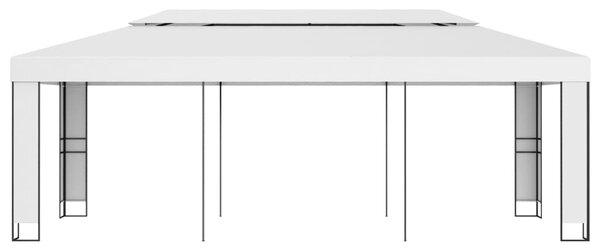 Fehér dupla tetős pavilon 3 x 6 m