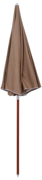 Tópszínű napernyő acélrúddal 240 cm