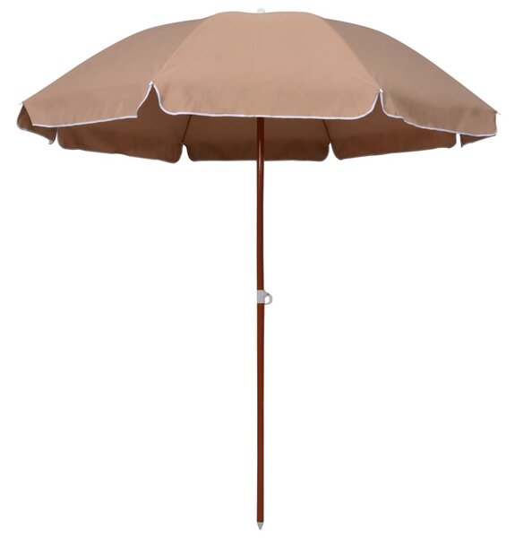 Tópszínű napernyő acélrúddal 240 cm