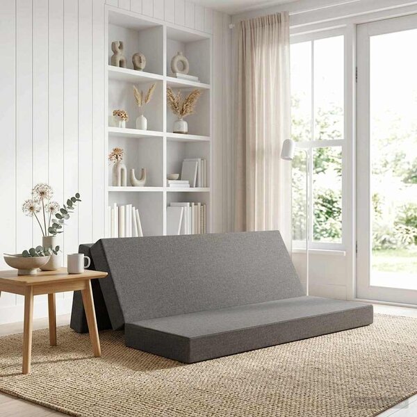 VidaXL Összecsukható kanapéágy 180 x 67 x 45 cm Világosszürke