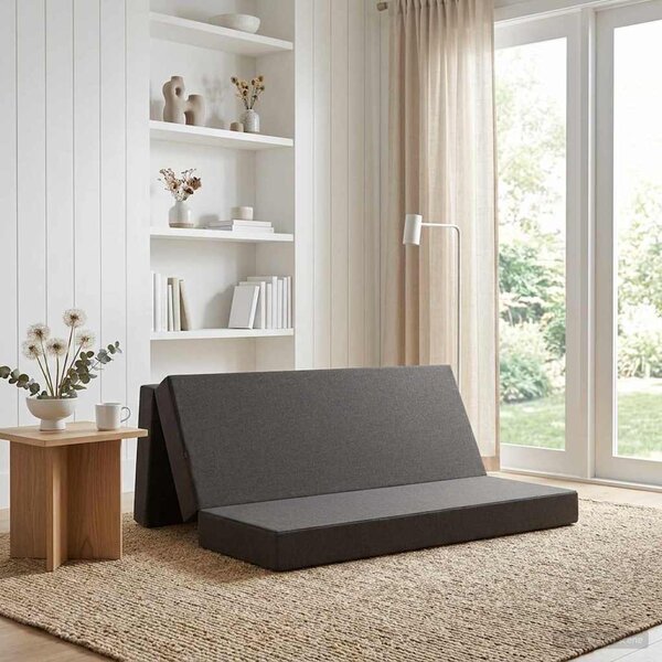 VidaXL Összecsukható kanapéágy 180 x 67 x 45 cm Sötétszürke