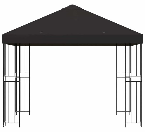 Pavilon 3 x 3 m Antracitszürke Poliészter és acél 190 gsm