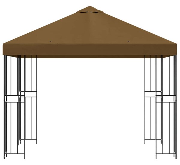 Pavilon 3 x 3 m Tópszínű Poliészter és acél 190 gsm