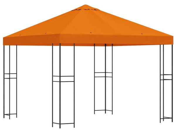 Pavilon 3 x 3 m Narancssárga Poliészter és acél 190 gsm