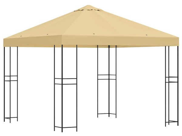 Pavilon 3 x 3 m Krémszínű Poliészter és acél 190 gsm
