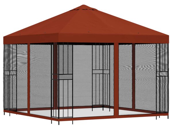 Kerti pavilon oldalfalakkal 3 x 3 m Terrakotta