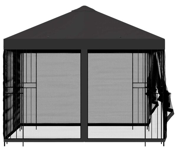 Kerti pavilon oldalfalakkal 3 x 3 m Antracitszürke