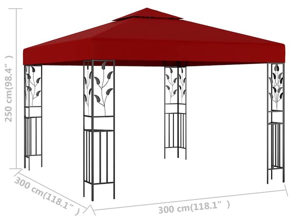 Bordó pavilon 3 x 3 m
