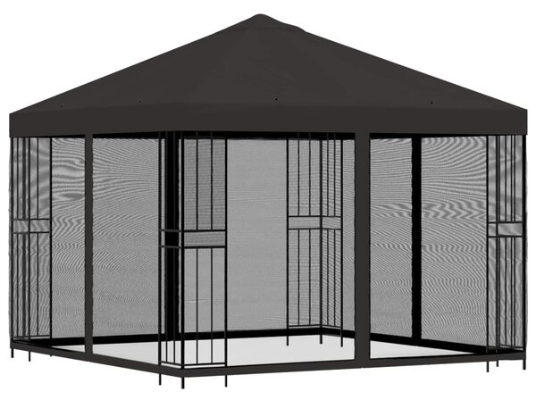 Kerti pavilon oldalfalakkal 3 x 3 m Antracitszürke