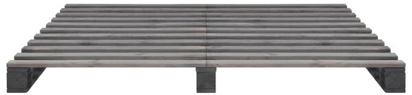 Szürke tömör fenyőfa raklap ágykeret 200 x 200 cm