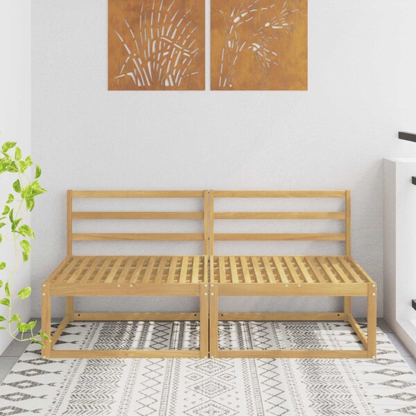 Kültéri középső kanapé Fehér 158 x 83 x 73 cm