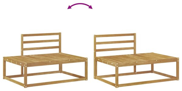 VidaXL Kültéri végleges kanapé Fehér 115 x 83 x 73 cm Tömör Akácfa