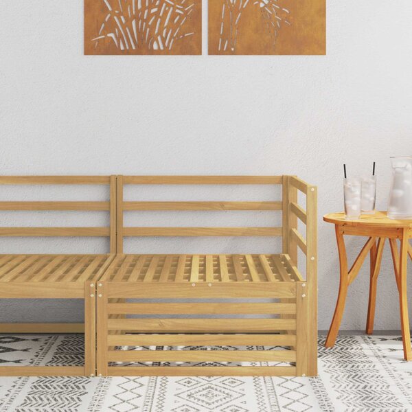 VidaXL Kültéri Sarokkanapé Tömör Akácfa Fehér 83 x 83 x 73 cm