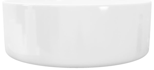Kerek, fehér kerámia mosdókagyló 40x15 cm