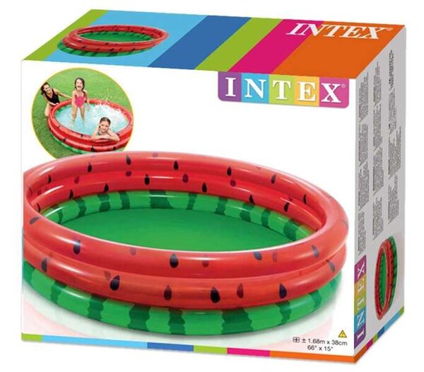 Intex 168x38cm Gyerekmedence - Görögdinnye (58448NP) - piros-zöld