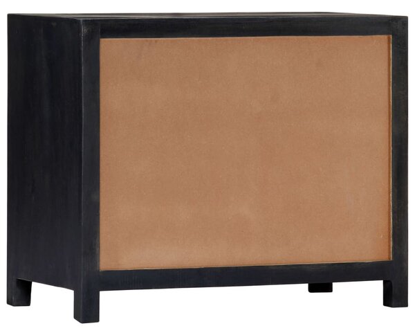 VidaXL szürke kézzel faragott tömör mangófa kisszekrény 75x35x60 cm