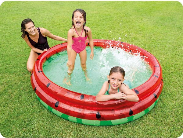 Intex 168x38cm Gyerekmedence - Görögdinnye (58448NP) - piros-zöld