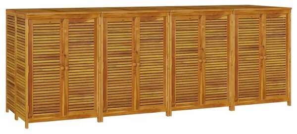 Tömör akácfa kerti tárolóláda 280 x 87 x 104 cm