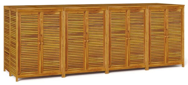 Tömör akácfa kerti tárolóláda 280 x 87 x 104 cm