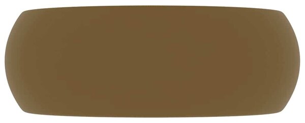 Kerek matt krémszínű kerámia luxus mosdókagyló 40 x 15 cm