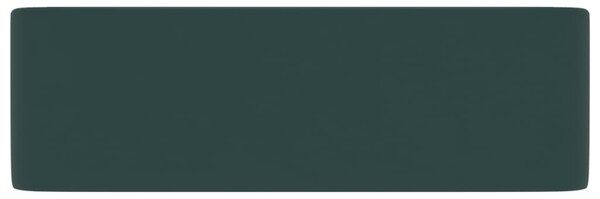 Matt sötétzöld kerámia luxus mosdókagyló 41x30x12 cm