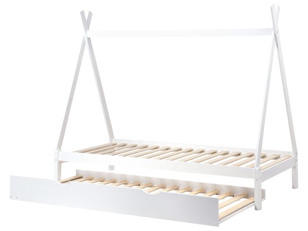 Kihúzható gyerekágy Fenyő TALMONTIERS 90 x 200 cm Fehér