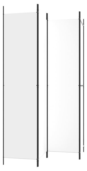 4 paneles fehér szövet térelválasztó 200x220 cm