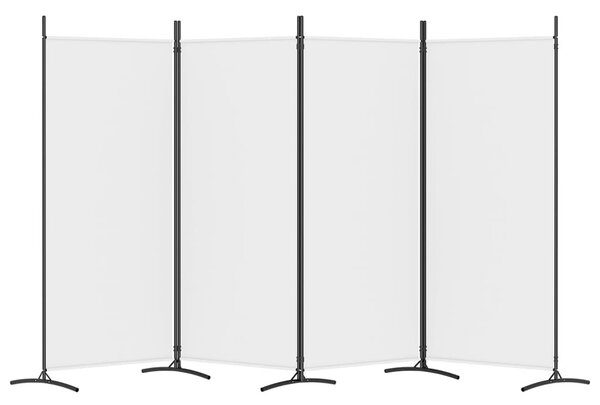 4 paneles fehér szövet térelválasztó 346x180 cm