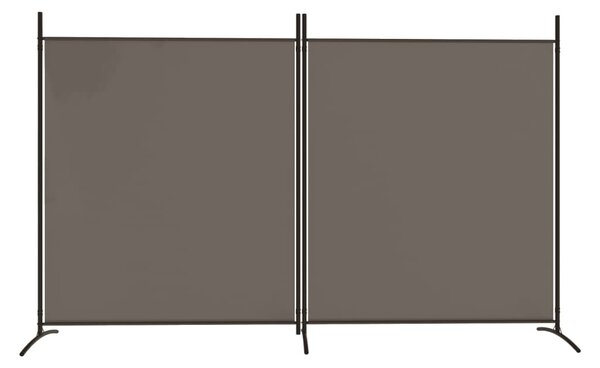 2 paneles antracitszürke szövet térelválasztó 348 x 180 cm