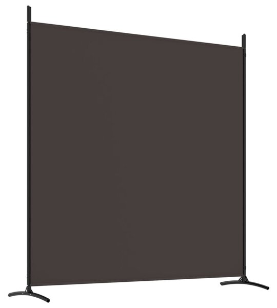 4 paneles barna szövet térelválasztó 698x180 cm