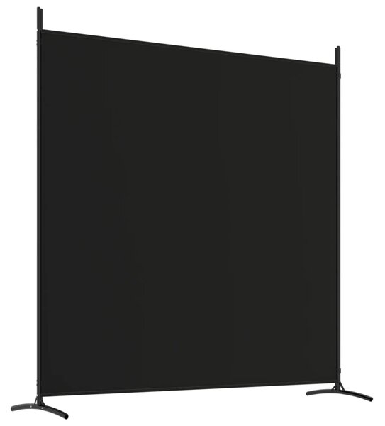 3 paneles fekete szövet térelválasztó 525x180 cm