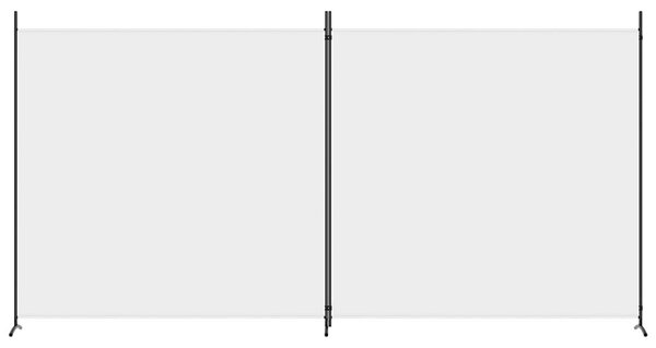2 paneles fehér szövet térelválasztó 348x180 cm