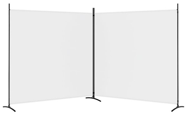 2 paneles fehér szövet térelválasztó 348x180 cm