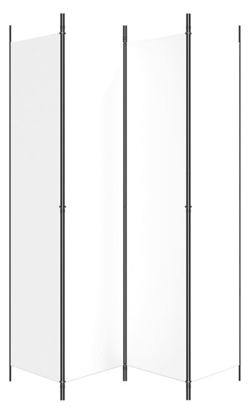 4 paneles fehér szövet térelválasztó 200x220 cm