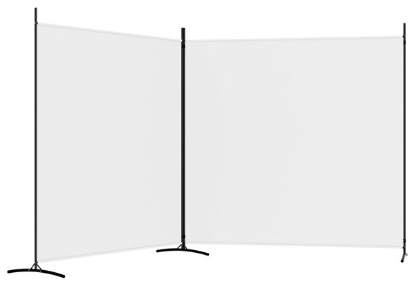 2 paneles fehér szövet térelválasztó 348x180 cm