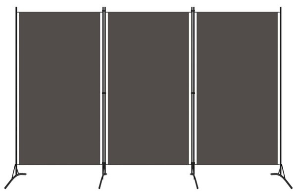 Antracitszürke 3 paneles paraván 260 x 180 cm
