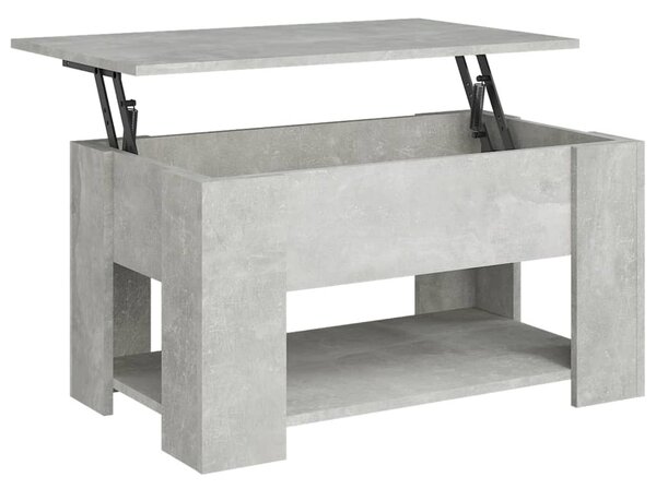 Betonszürke szerelt fa dohányzóasztal 79x49x41 cm