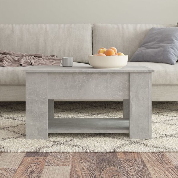 Betonszürke szerelt fa dohányzóasztal 79x49x41 cm