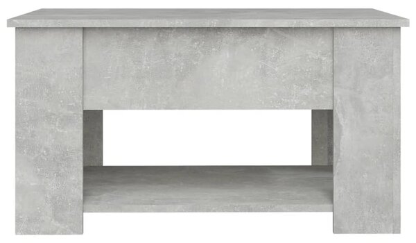 Betonszürke szerelt fa dohányzóasztal 79x49x41 cm