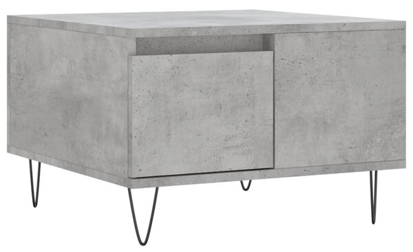 Betonszürke szerelt fa dohányzóasztal 55x55x36,5 cm