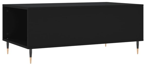 Fekete szerelt fa dohányzóasztal 90x50x36,5 cm