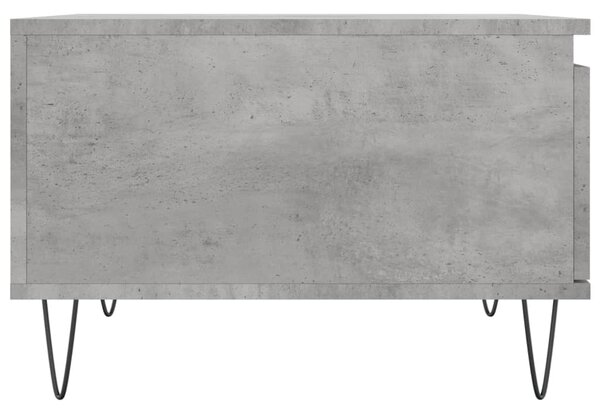 Betonszürke szerelt fa dohányzóasztal 55x55x36,5 cm