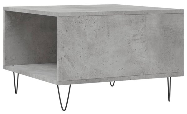 Betonszürke szerelt fa dohányzóasztal 55x55x36,5 cm