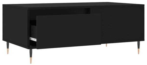 Fekete szerelt fa dohányzóasztal 90x50x36,5 cm