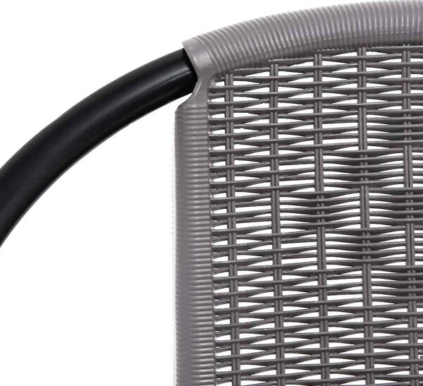 VidaXL 4 db műanyagrattan és acél kerti szék 110 kg