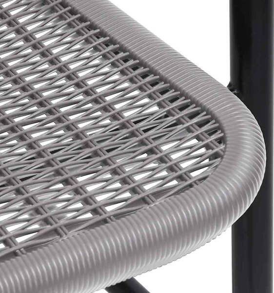 VidaXL 4 db műanyagrattan és acél kerti szék 110 kg